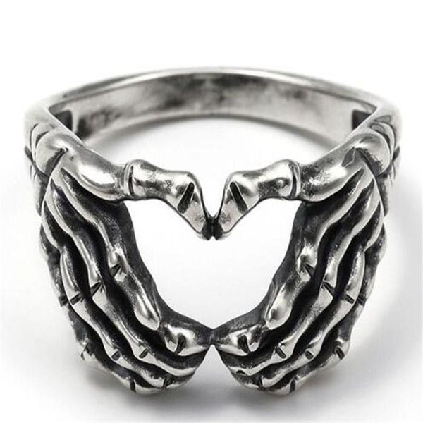 cluster rings punk metal skull hand heart-shaped ring unusual accessories for men women fashion bar jewelry, Golden;silver
cluster rings punk metal skull hand heart-shaped ring unusual accessories for men women fashion bar jewelry, Golden;silver