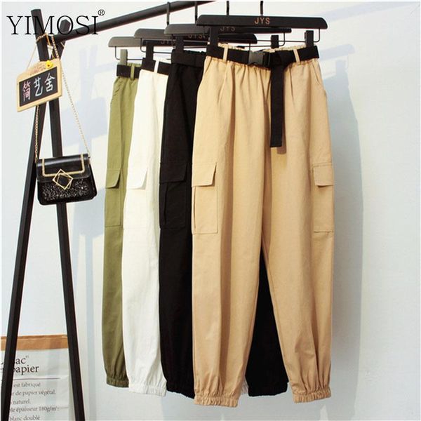 women's pants & capris women korean high waist cargo 2021 casual solid elastic sports harajuku loose pocket trousers with belt, Black;white
women's pants & capris women korean high waist cargo 2021 casual solid elastic sports harajuku loose pocket trousers with belt, Black;white