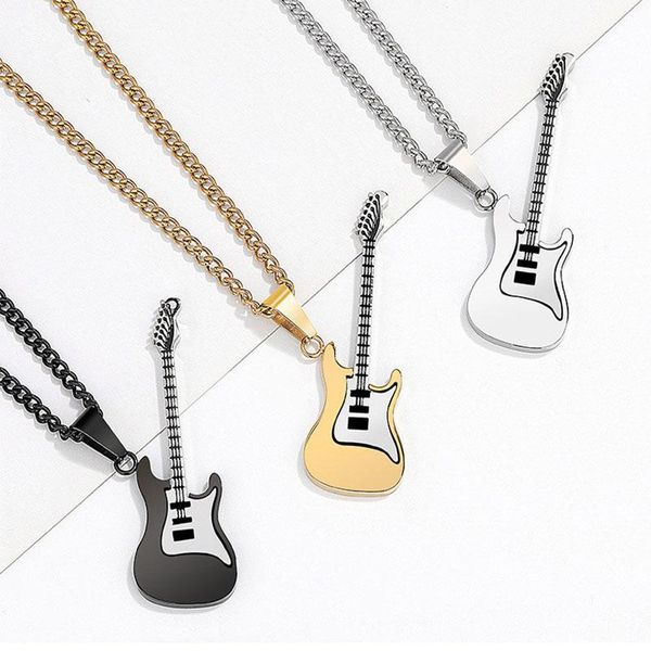pendant necklaces fashion guitar necklace mens stainless steel corkscrew hip hop rock male accessories jewelry for neck, Silver
pendant necklaces fashion guitar necklace mens stainless steel corkscrew hip hop rock male accessories jewelry for neck, Silver