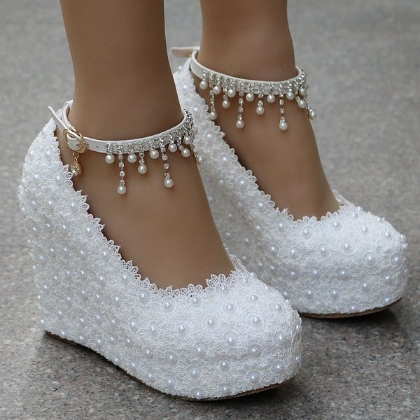 shoe small one white wedding shoes bring increase bride code woman 42 sandals, Black
shoe small one white wedding shoes bring increase bride code woman 42 sandals, Black
