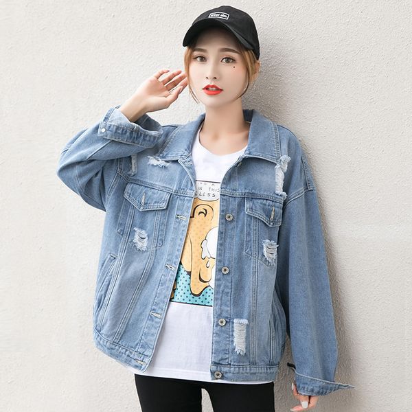 women's jackets spring autumn denim jacket women outerwear plus size hole short jeans casual ladies loose clothes t o0zw, Black;brown
women's jackets spring autumn denim jacket women outerwear plus size hole short jeans casual ladies loose clothes t o0zw, Black;brown