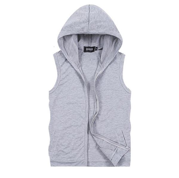 men's summer men vests thin hooded solid color man outerwears casual sleeveless cardigan homme vest with zipper, Black;white
men's summer men vests thin hooded solid color man outerwears casual sleeveless cardigan homme vest with zipper, Black;white