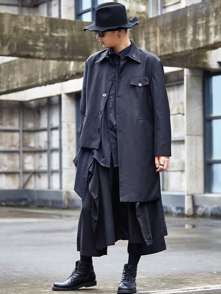 men's suits & blazers asymmetrical design hairdresser's logo blazer dark japanese casual baggy plus-size suit, White;black
men's suits & blazers asymmetrical design hairdresser's logo blazer dark japanese casual baggy plus-size suit, White;black