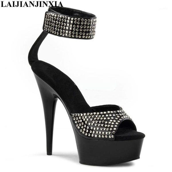 dress shoes laijianjinxia 15cm high heels platform sandals with rivets for women peep toe pole dance/party/wedding1, Black
dress shoes laijianjinxia 15cm high heels platform sandals with rivets for women peep toe pole dance/party/wedding1, Black