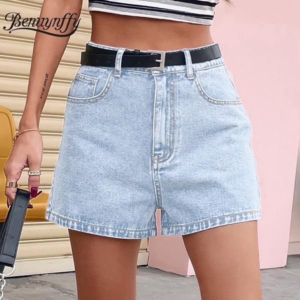 women's shorts benuynffy solid high waist denim women fashion summer jean loose casual zipper straight leg with belt, White;black
women's shorts benuynffy solid high waist denim women fashion summer jean loose casual zipper straight leg with belt, White;black