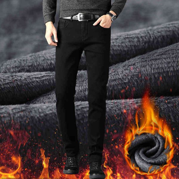 men's jeans winter warm business casual stretch straight slim classic black denim pants brand 4r8g, Blue
men's jeans winter warm business casual stretch straight slim classic black denim pants brand 4r8g, Blue