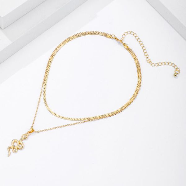 pendant necklaces vg 6ym fashion gold color metal snake pendent necklace double layer for women party jewelry accessories wholesale, Silver
pendant necklaces vg 6ym fashion gold color metal snake pendent necklace double layer for women party jewelry accessories wholesale, Silver