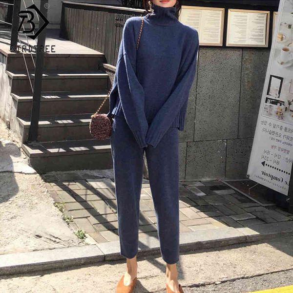 turtleneck women sweater two piece knitted tracksuits spring autumn elastic waist sporting suit ankle-length pants s07305k 210419, White
turtleneck women sweater two piece knitted tracksuits spring autumn elastic waist sporting suit ankle-length pants s07305k 210419, White