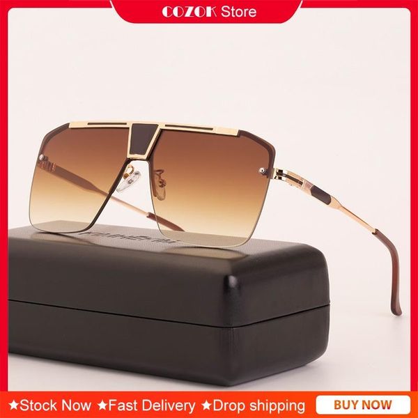 sunglasses luxury men's women's square metal frame driving eyewear for male uv400, White;black
sunglasses luxury men's women's square metal frame driving eyewear for male uv400, White;black