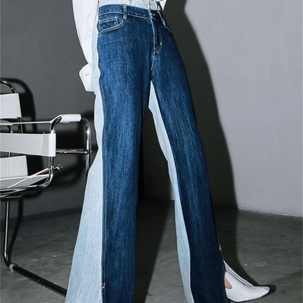 msxu contrasting color sewing washed jeans woman dressed in high waistband cowgirl long-legged pants for female tide, Blue
msxu contrasting color sewing washed jeans woman dressed in high waistband cowgirl long-legged pants for female tide, Blue