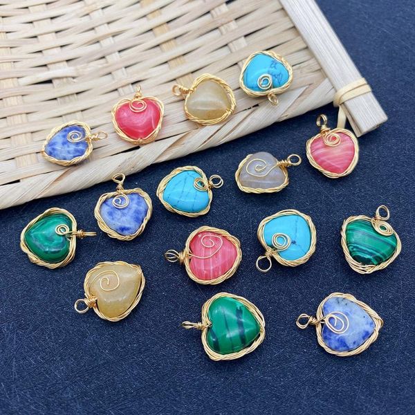 charms 3 pieces of natural stone heart pendants malachite turquoise rhodolite colorful necklace pendant reiki diy jewelry making, Bronze;silver
charms 3 pieces of natural stone heart pendants malachite turquoise rhodolite colorful necklace pendant reiki diy jewelry making, Bronze;silver