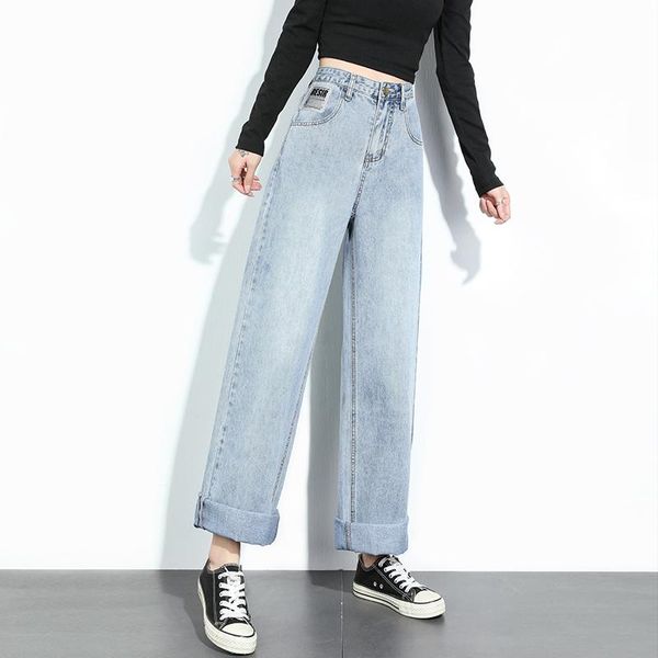women's jeans baggy arrival printed design women high-waisted wide-leg korean all-match female denim trousers asian size 2xl, Blue
women's jeans baggy arrival printed design women high-waisted wide-leg korean all-match female denim trousers asian size 2xl, Blue