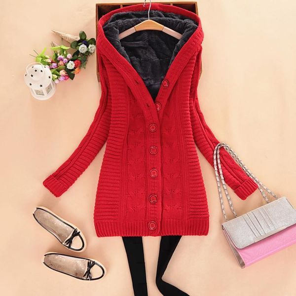 winter long fleece coat womens sweater warm solid loose knitted cardigans fashion sleeve knitwear hooded outerwear m8145, White;black
winter long fleece coat womens sweater warm solid loose knitted cardigans fashion sleeve knitwear hooded outerwear m8145, White;black