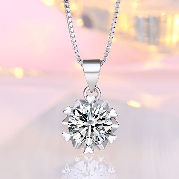 s fashion inlaid exquisite six claw pendant personalized women's clavicle chain necklace jewelry, Silver
s fashion inlaid exquisite six claw pendant personalized women's clavicle chain necklace jewelry, Silver