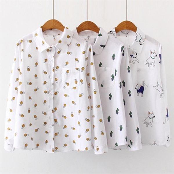 women blouses cartoon dog bee print female long sleeve plus size 2xl 3xl shirts ladies clothing cotton fashion 210730, White
women blouses cartoon dog bee print female long sleeve plus size 2xl 3xl shirts ladies clothing cotton fashion 210730, White