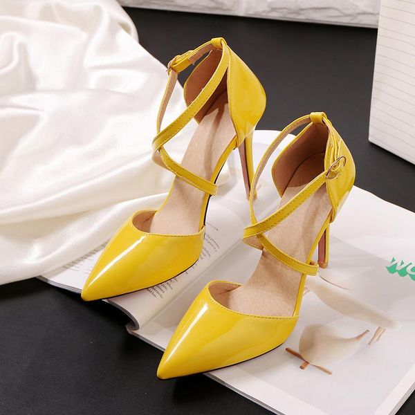 ladies sandals thin heels high pointed casual patent leather big small size womens shoes 32,33-47, Black
ladies sandals thin heels high pointed casual patent leather big small size womens shoes 32,33-47, Black