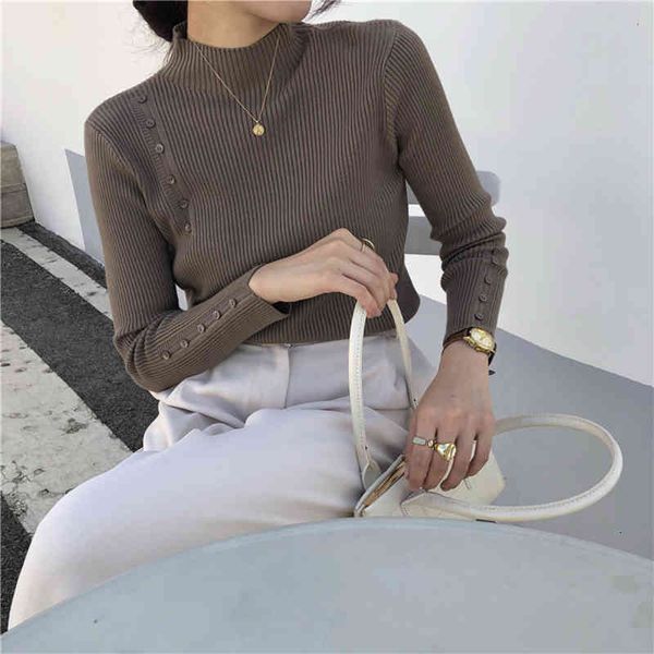 women's t-shirt autumn winter sweater black white beige brown color full sleeve rib knit turtleneck sweaters and pullovers w8dp
women's t-shirt autumn winter sweater black white beige brown color full sleeve rib knit turtleneck sweaters and pullovers w8dp