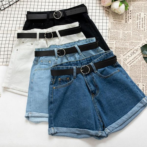 women's shorts 2021 all match sashes casual women denim crimping high waist slim summer jeans feminino chic ladies bottom, White;black
women's shorts 2021 all match sashes casual women denim crimping high waist slim summer jeans feminino chic ladies bottom, White;black