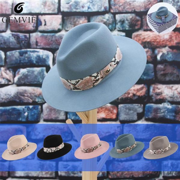 stingy brim hats women caps fashion fedoras classical jazz cap gemvie snakeskin print ribbon lady solid color wide 100% wool felt hat, Blue;gray
stingy brim hats women caps fashion fedoras classical jazz cap gemvie snakeskin print ribbon lady solid color wide 100% wool felt hat, Blue;gray