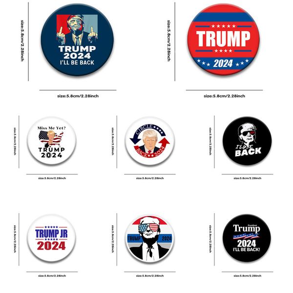2.28inch 58mm donald trump 2024 i will be back pinback buttons badge pin button medal bag clothing decoration america president election sup, Blue
2.28inch 58mm donald trump 2024 i will be back pinback buttons badge pin button medal bag clothing decoration america president election sup, Blue