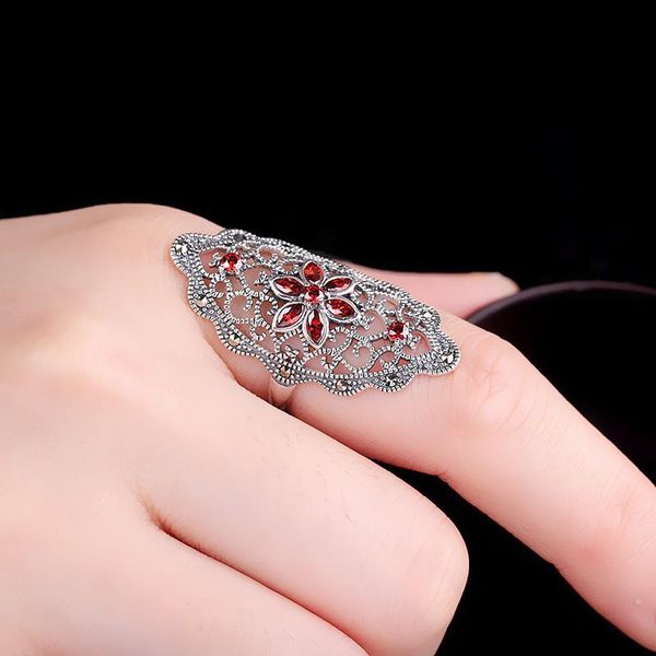 handmade women's open hollow 925 silver inlaid pomegranate red black agate ring cluster rings, Golden;silver
handmade women's open hollow 925 silver inlaid pomegranate red black agate ring cluster rings, Golden;silver