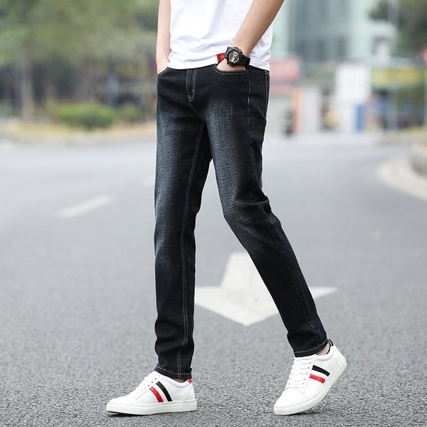 men's jeans high stretch dark summer casual youth self-cultivation thin-footed trousers korean, Blue
men's jeans high stretch dark summer casual youth self-cultivation thin-footed trousers korean, Blue