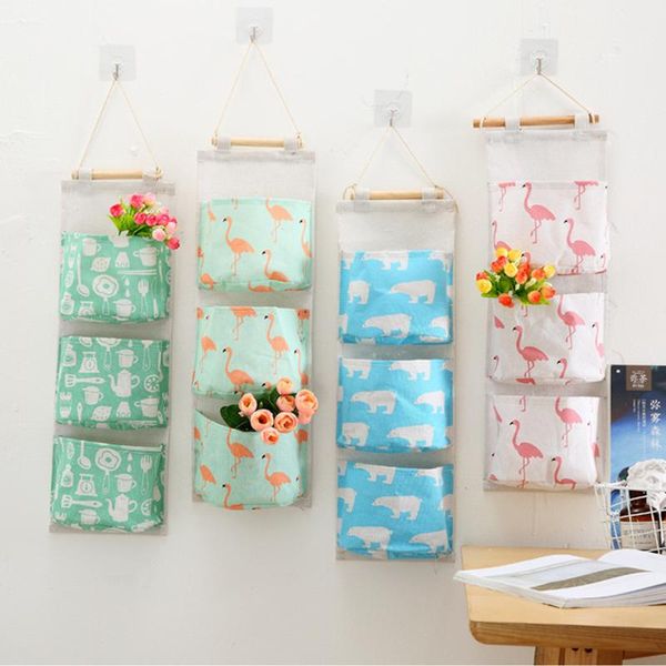 storage boxes & bins 3 pockets wall mounted wardrobe hang bag flamingo pattern cotton linen hanging pouch cosmetic toys organizer
storage boxes & bins 3 pockets wall mounted wardrobe hang bag flamingo pattern cotton linen hanging pouch cosmetic toys organizer