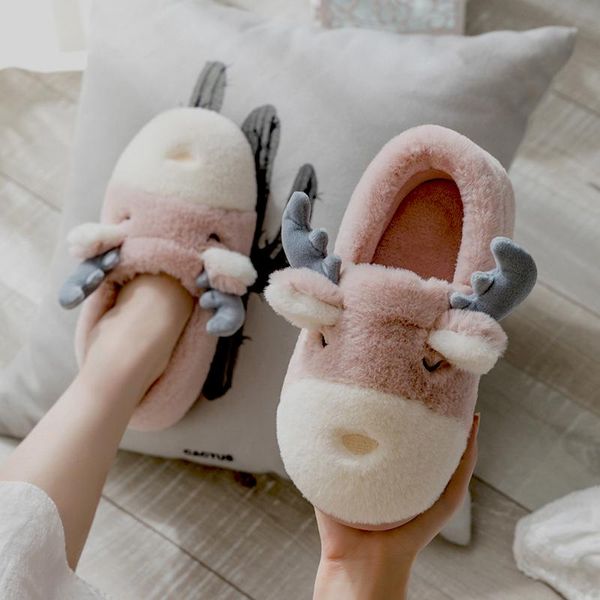 slippers winter cute keep warm elk plush cotton female indoor home lovers non-slip cartoon thick bottom bag heel male size, Black
slippers winter cute keep warm elk plush cotton female indoor home lovers non-slip cartoon thick bottom bag heel male size, Black