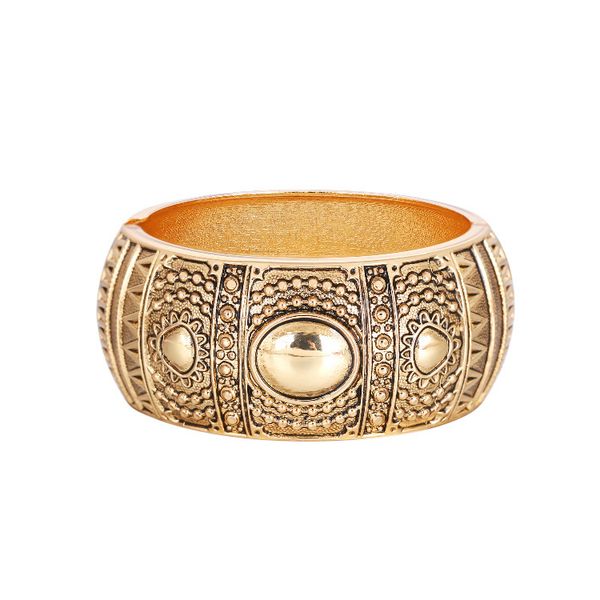 fashion exaggerated wide edge drum alloy bracelet minority design totem women's bracelet, Black
fashion exaggerated wide edge drum alloy bracelet minority design totem women's bracelet, Black