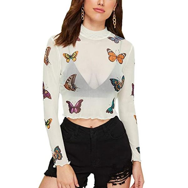 ladies fashion delicate long sleeve harajuku gothic butterfly printing attractive see-through mesh slim white t-shirt women's
ladies fashion delicate long sleeve harajuku gothic butterfly printing attractive see-through mesh slim white t-shirt women's