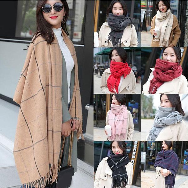 scarves knitted scarf soft thicken like pashmina hijabs wraps women plaid imitation cashmere tassel lattices long shawl, Blue;gray
scarves knitted scarf soft thicken like pashmina hijabs wraps women plaid imitation cashmere tassel lattices long shawl, Blue;gray