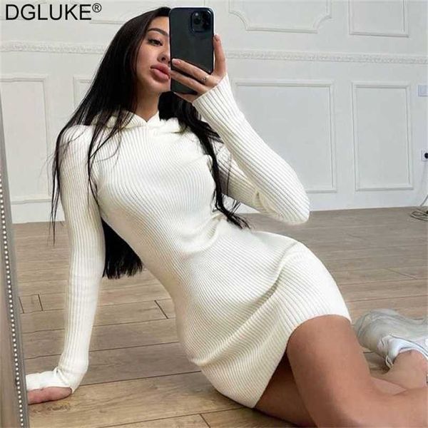 autumn winter knitted sweater dress for women white black long sleeve bodycon mini casual hooded sweatshirt es 211119, Black;gray
autumn winter knitted sweater dress for women white black long sleeve bodycon mini casual hooded sweatshirt es 211119, Black;gray