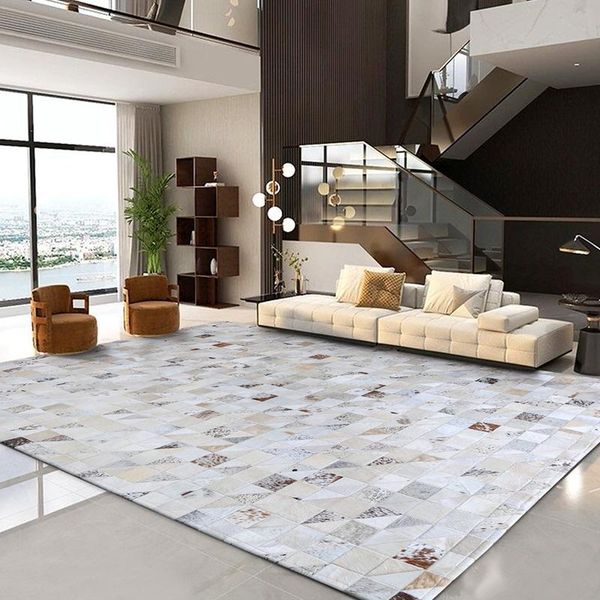carpets nordic handmade stitching carpet study household living room sofa tea table cow fur leather rug cushion bedroom bed blanket
carpets nordic handmade stitching carpet study household living room sofa tea table cow fur leather rug cushion bedroom bed blanket