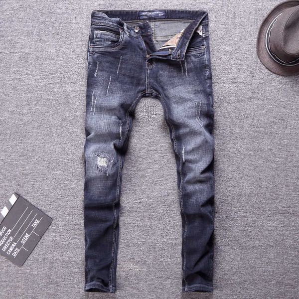 italian style fashion men jeans retro black blue elastic cotton ripped for vintage designer slim fit denim pants homme
italian style fashion men jeans retro black blue elastic cotton ripped for vintage designer slim fit denim pants homme