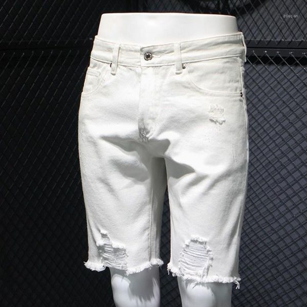 men's jeans mens classic shorts fashion black white hole ripped tassel thin section knee length trousers casual summer denim, Blue
men's jeans mens classic shorts fashion black white hole ripped tassel thin section knee length trousers casual summer denim, Blue