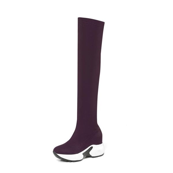 boots fanyuan 2021 est over the knee women flock round toe autumn winter stretch fashion wedges platform shoes woman, Black
boots fanyuan 2021 est over the knee women flock round toe autumn winter stretch fashion wedges platform shoes woman, Black