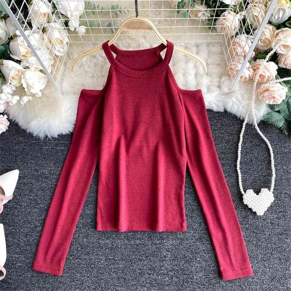 spring autumn women's korean strapless long sleeve round neck female base all-match solid color ll125 210506, White
spring autumn women's korean strapless long sleeve round neck female base all-match solid color ll125 210506, White