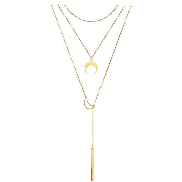 stainless steel thin chain moon pendant necklace for women girls choker collar jewelry mother's day gifts necklaces, Silver
stainless steel thin chain moon pendant necklace for women girls choker collar jewelry mother's day gifts necklaces, Silver