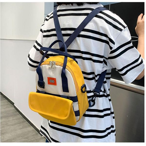 backpack color-blocking nylon with detachable shoulder strap student schoolbag messenger bag simple
backpack color-blocking nylon with detachable shoulder strap student schoolbag messenger bag simple
