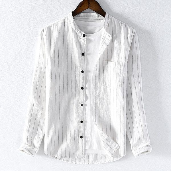 men's t-shirts casual striped long-sleeved linen male autumn slim-fit shirts for men comfortable stand collar white shirt mens 6naa, White;black
men's t-shirts casual striped long-sleeved linen male autumn slim-fit shirts for men comfortable stand collar white shirt mens 6naa, White;black
