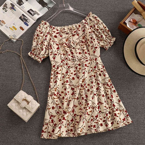 2021 summer square korean turtleneck elegant vintage floral printed dress party of women manga puff boho beach dressed as mini bathrobe, Black;gray
2021 summer square korean turtleneck elegant vintage floral printed dress party of women manga puff boho beach dressed as mini bathrobe, Black;gray