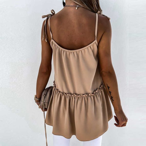 women's blouses & shirts fashion casual women loose pullover summer sleeveless beach blouse lady sling ruffle yszl, White
women's blouses & shirts fashion casual women loose pullover summer sleeveless beach blouse lady sling ruffle yszl, White
