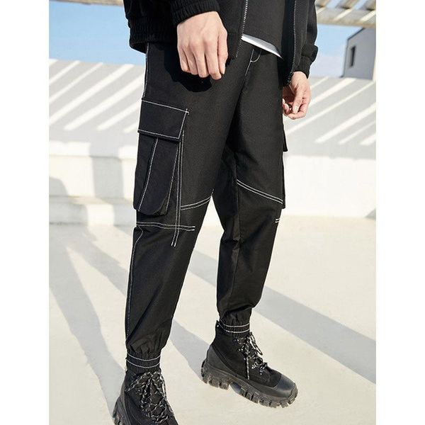 spring three color open line overalls men's trend loose casual pants leggings bwgb1116, Black
spring three color open line overalls men's trend loose casual pants leggings bwgb1116, Black
