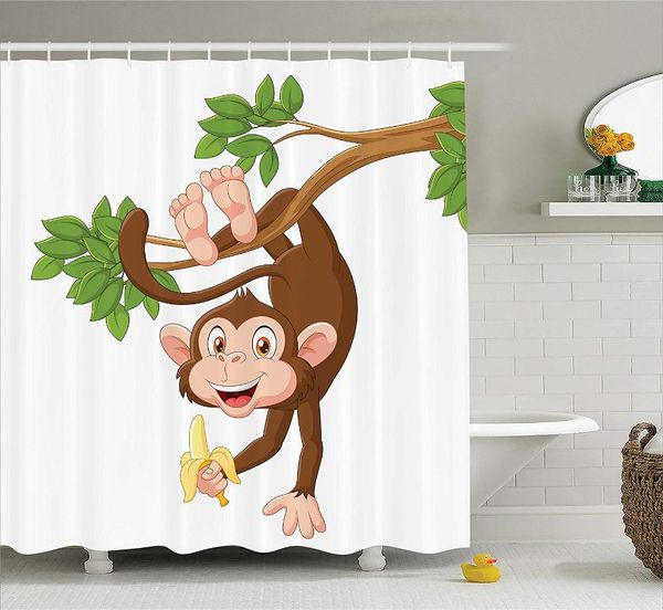 shower curtains cartoon curtain funny monkey hanging from tree and holding banana jungle animals theme mascot print bathroom decor
shower curtains cartoon curtain funny monkey hanging from tree and holding banana jungle animals theme mascot print bathroom decor