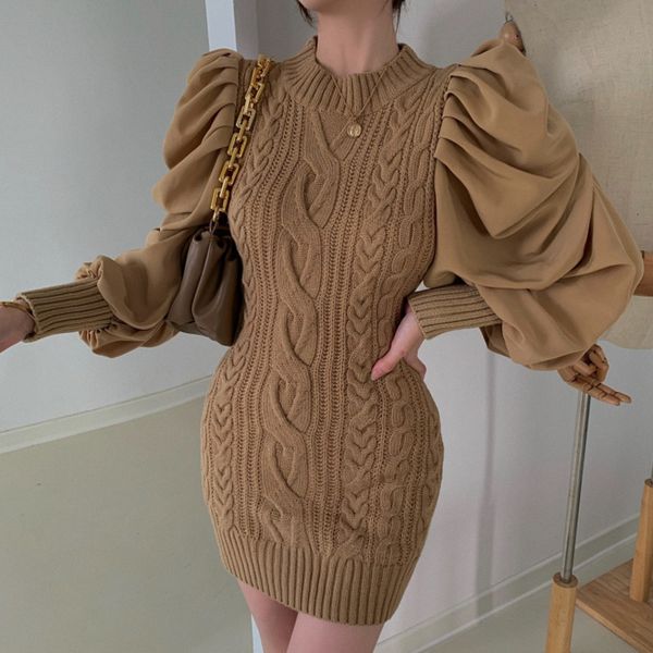 dress patchwork twist knitted sweater for women long sleeve sheath bodycon mini winter fashion christmas robe zx5b, Black;gray
dress patchwork twist knitted sweater for women long sleeve sheath bodycon mini winter fashion christmas robe zx5b, Black;gray