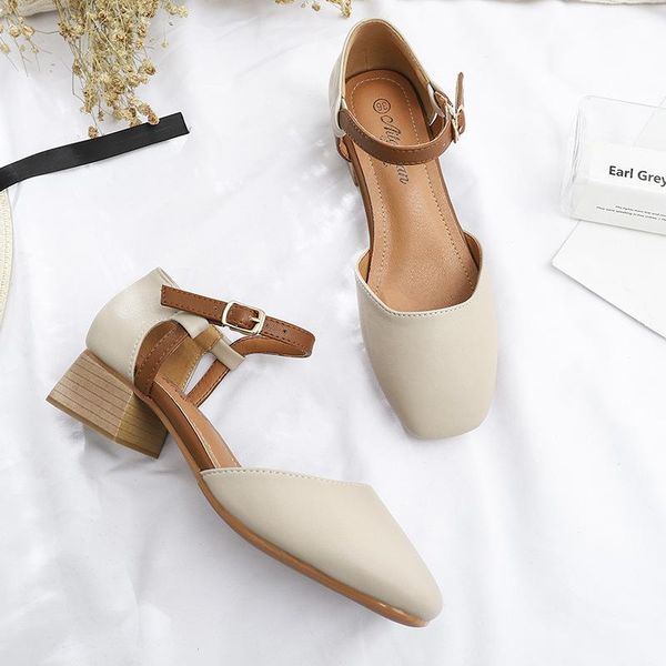 dress shoes korean sweet cutout party woman summer thick heel closed toe sandals buckle strap mary janes cow leather single shoe mujer, Black
dress shoes korean sweet cutout party woman summer thick heel closed toe sandals buckle strap mary janes cow leather single shoe mujer, Black