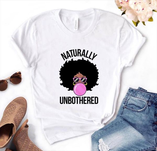 and women naturally unbothered afro men t shirts woman gum print short sleeve o neck loose ladies tee, White;black
and women naturally unbothered afro men t shirts woman gum print short sleeve o neck loose ladies tee, White;black