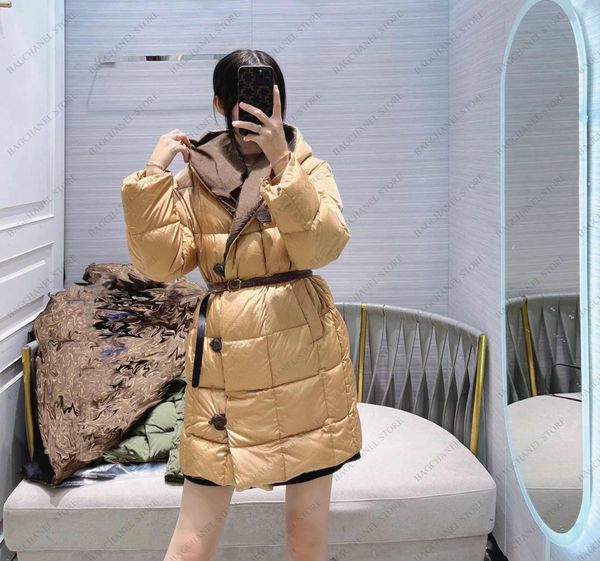 fashion outerwear down parker women's downs jacket bread side buckle long jackets designer letter belt slim winter warm coat parkas, Black
fashion outerwear down parker women's downs jacket bread side buckle long jackets designer letter belt slim winter warm coat parkas, Black