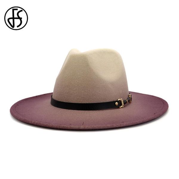green fedora wide brim wool felt hat women men gradient color party trilby jazz hats ladies panama cap purple beige, Blue;gray
green fedora wide brim wool felt hat women men gradient color party trilby jazz hats ladies panama cap purple beige, Blue;gray