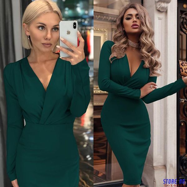fashion women bandage bodycon dress office lady ol clothes summer long sleeve deep v neck party cocktail short dresses casual, Black;gray
fashion women bandage bodycon dress office lady ol clothes summer long sleeve deep v neck party cocktail short dresses casual, Black;gray